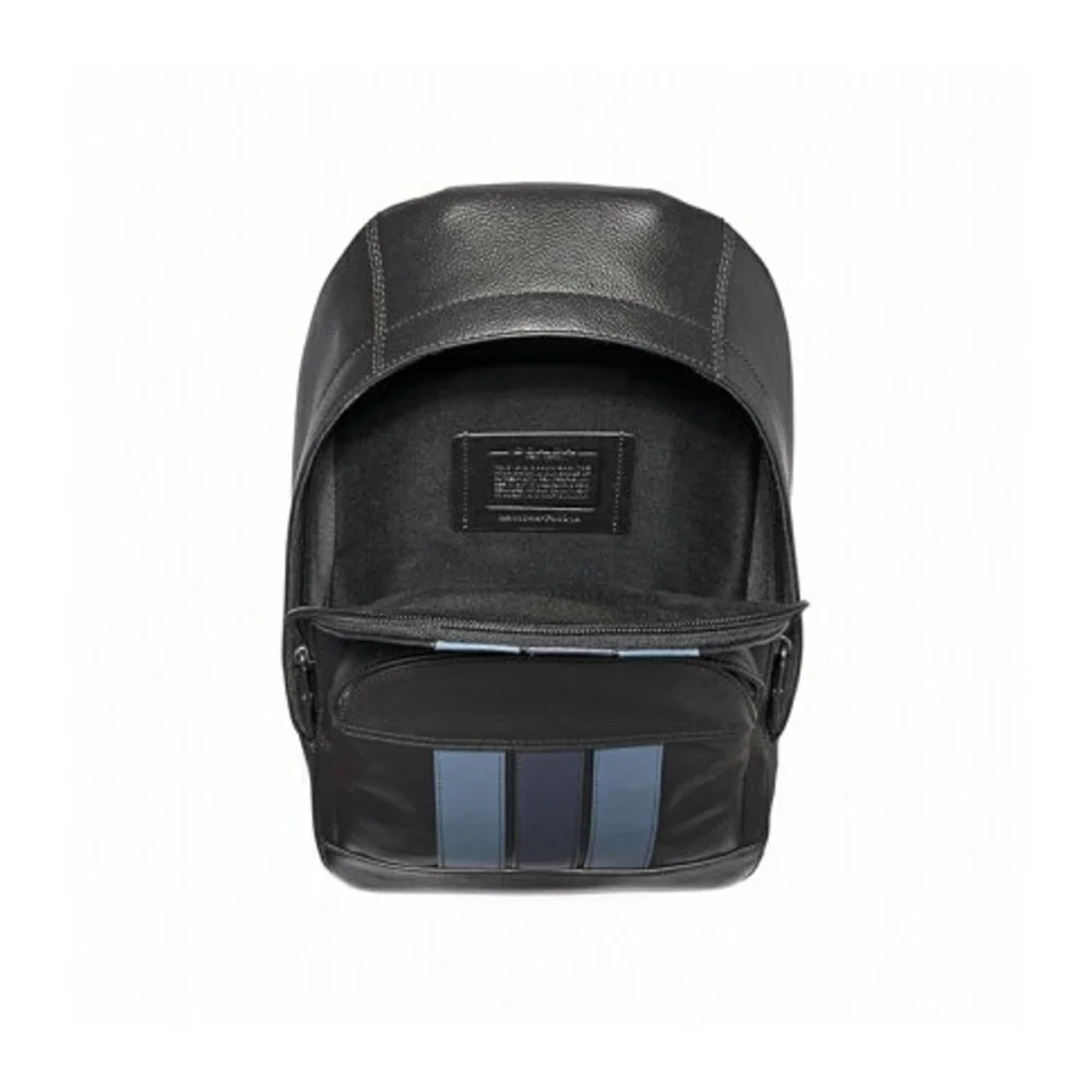 Coach Houston Crossbody Bag with Varsity Stripe Black and Blue Belt Bag - Picture 2 of 11